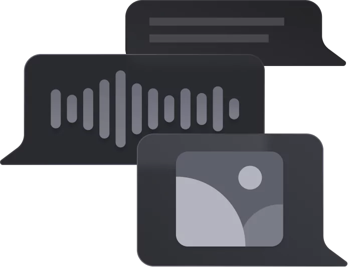 Graph showing multi-modal conversations